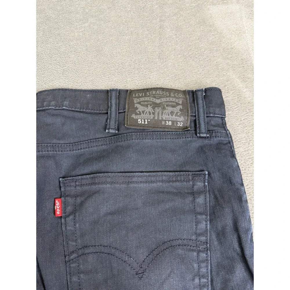 Levi's 511 Slim Straight Jeans Men's Size 38x32 Blue Dark Wash